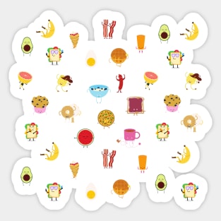 Food pattern Sticker